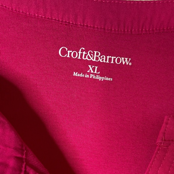 Croft & Barrow Women's Fuchsia Button Down Shirt - Picture 2 of 6